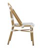 King Home Cafe Paris Alumínium Rattan Szék Fehér