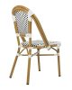 King Home Cafe Paris Alumínium Rattan Szék Fehér