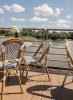 King Home Cafe Paris Alumínium Rattan Szék Fehér