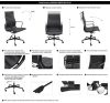 King Home Aeron Prestige Plus Valódi Bőr Irodai Szék Fekete