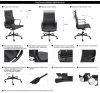 King Home Aeron Prestige Plus Valódi Bőr Irodai Szék Fekete