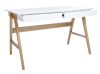 King Home Riva Scandic Íróasztal MDF Fehér Tölgyfa Lábakkal