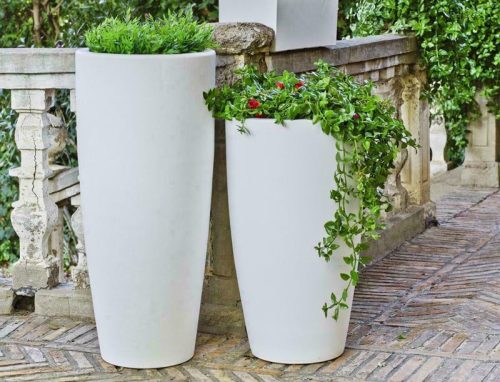 New Garden Bambu 90 LED Világító Polietilén Virágtartó Fehér