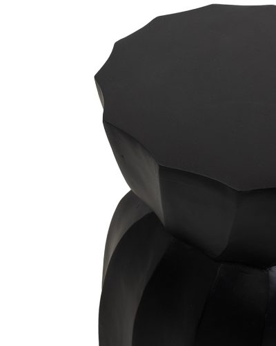 MaMaison Rolling Mangófa Kisasztal Fekete Geometrikus