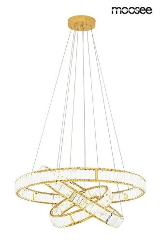Moosee Liberty Triples Kristály Függőlámpa Arany LED