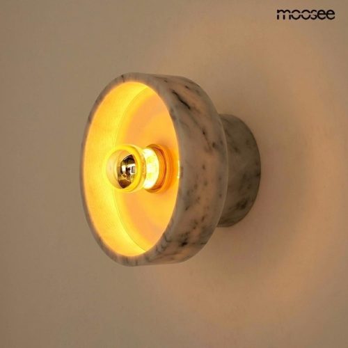 Moosee Arco Márvány Fali Lámpa Fehér Arany Díszítéssel