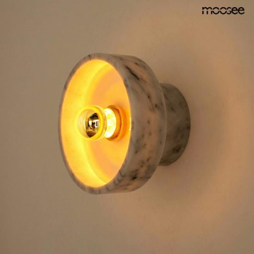 Moosee Arco Márvány Fali Lámpa Fehér Arany Díszítéssel