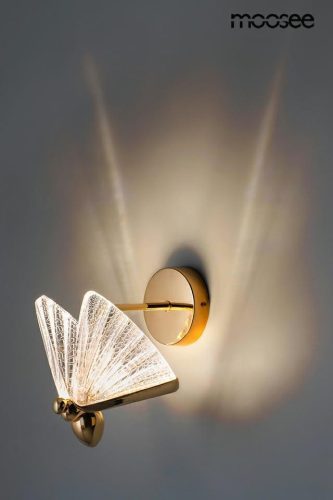 Moosee Butterfly M Kristály Arany Fali Lámpa