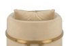 King Home Chloe Velvet Fotel Kaki Arany Vázzal