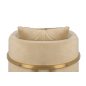 King Home Chloe Velvet Fotel Kaki Arany Vázzal