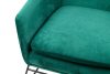 King Home Emma Velvet Fotel Sötétzöld Bársony Fekete Vázzal