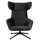 King Home VITA Forgó Fotel Velvet/PU Bőr Fekete