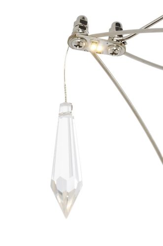 King Home Constellation 120 LED Függőlámpa Szálcsiszolt Acél Kristály