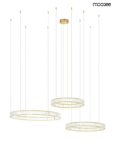Moosee Liberty 3A Kristályüveg Arany LED Függőlámpa
