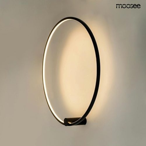 Moosee HOOP 60 Kör Alakú LED Fali Lámpa Fekete