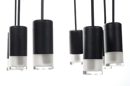 King Home Flusso 8 Geometrikus Fekete LED Függőlámpa