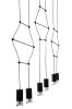 King Home Flusso Line 6 Geometrikus Függőlámpa Fekete