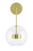 King Home Capri Wall Üveg Gömb Fali Lámpa Arany LED