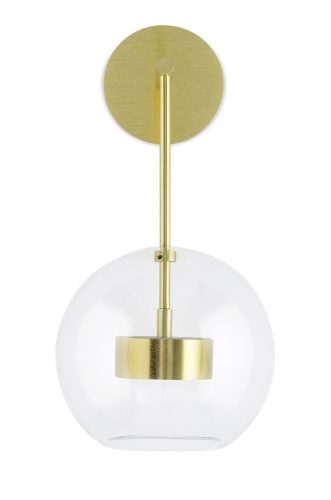 King Home Capri Wall Üveg Gömb Fali Lámpa Arany LED