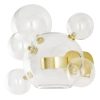 King Home Capri Wall 6 LED Fali Lámpa Üveg Arany Buborékos