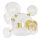 King Home Capri Wall 6 LED Fali Lámpa Üveg Arany Buborékos
