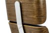 King Home Lounge Business Prémium Irodai Fotel Lábtartóval Diófa-Fekete Bőr