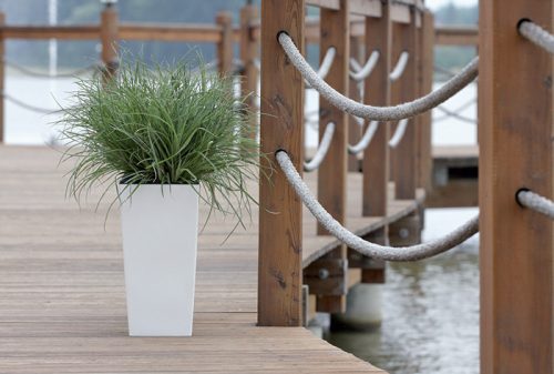 Urbi Square Négyzetes Kaspó Fehér 12,6 cm