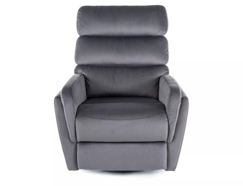 Argos Velvet Relax Fotel Bársony Szürke Forgatható