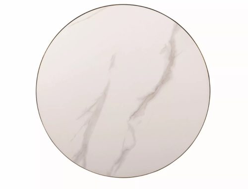 Aries Luxus Kerámia Dohányzóasztal Márvány-Arany Kúpos