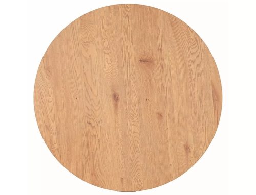 Aster Modern Kerek Tölgy Étkezőasztal Fekete Pókláb Vázzal ASTERDCFI120