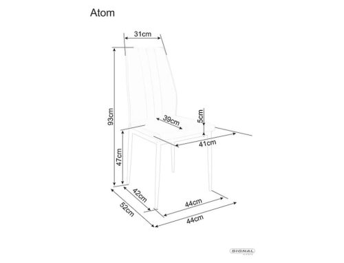 Atom Bluvel Bársony Étkezőszék Szürke Fekete Vázzal