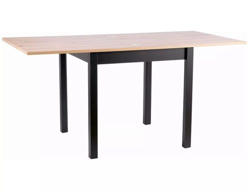 Flip Kihúzható Étkezőasztal Artisan Tölgy Fekete Vázzal