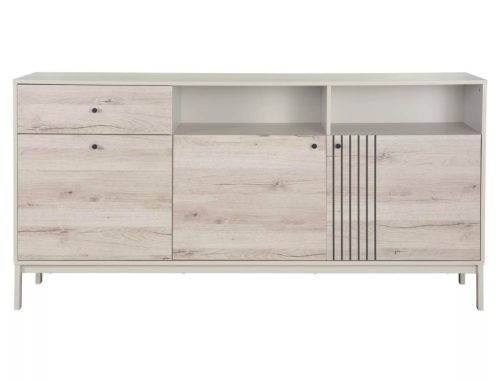 Frost K1 Modern Komód Laminált Alpesi Tölgy-Fehér Tárolórendszer