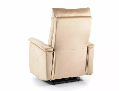 Neptun Velvet Elektromos Masszázsfotel Bársony Bézs Luxus Relax