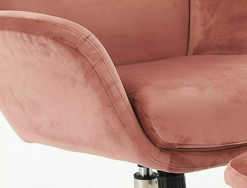 Nixon Luxus Bársony Pihenőfotel Antik Rózsaszín TILT Mechanikával