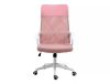Q-026 Rózsaszín Hálós Ergonomikus Forgószék Fehér Vázzal