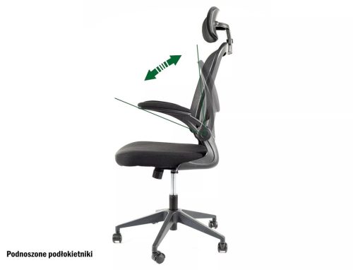 Q-060 Ergonomikus Hálós Forgószék Fekete