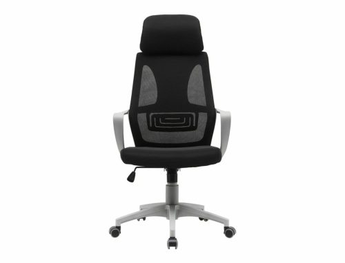 Q-095 Ergonomikus Hálós Forgószék Fejtámlával Fekete OBRQ095CSZ