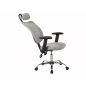 Q-118R Ergonomikus Hálós Forgószék Szürke Állítható Fejtámlával