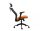 Q-328H Ergonomikus Hálós Forgószék Narancssárga-Fekete Állítható Fejtámlával