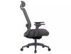 Q-718H Ergonomikus Hálós Forgószék Szürke Fejtámlával