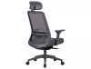 Q-718H Ergonomikus Hálós Forgószék Szürke Fejtámlával