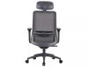 Q-718H Ergonomikus Hálós Forgószék Szürke Fejtámlával