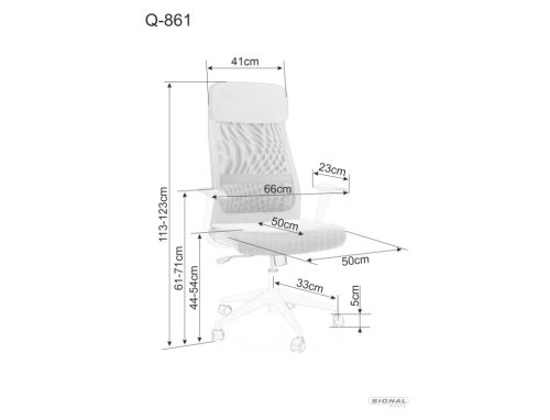 Q-861 R Ergonomikus Hálós Forgószék Szürke