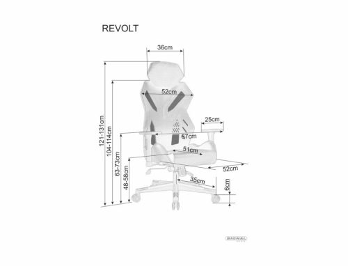 Revolt Pro Gaming Műbőr Forgószék Fekete-Piros Ergonomikus 3D