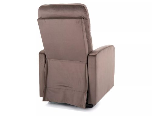 Otus II Elektromos Relax Fotel Bársony Cappuccino