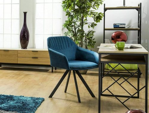 Tablo Modern Tölgy Íróasztal Fém Vázzal