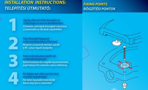 Bath Duck Wc-Ülőke - Duroplaszt - Műanyag Zsanérokkal - Narancssárga