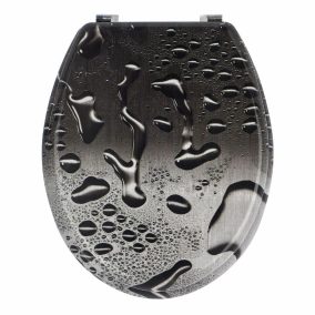   Bath Duck Wc-Ülőke - Mdf - Mintás - Rozsdamentes Acél Zsanérokkal - Wax