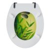Bath Duck Wc-Ülőke - Mdf - Mintás - Rozsdamentes Acél Zsanérokkal - Bamboo